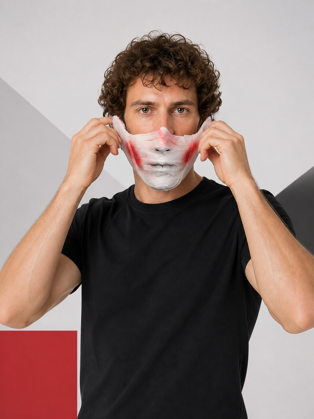White Mechanical Carnival Mask for Halloween