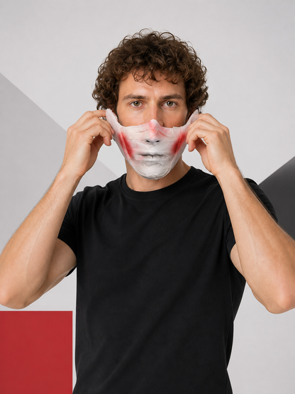 White Mechanical Carnival Mask for Halloween
