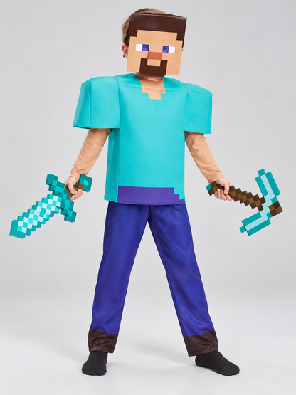 Minecraft-Style Steve Costume