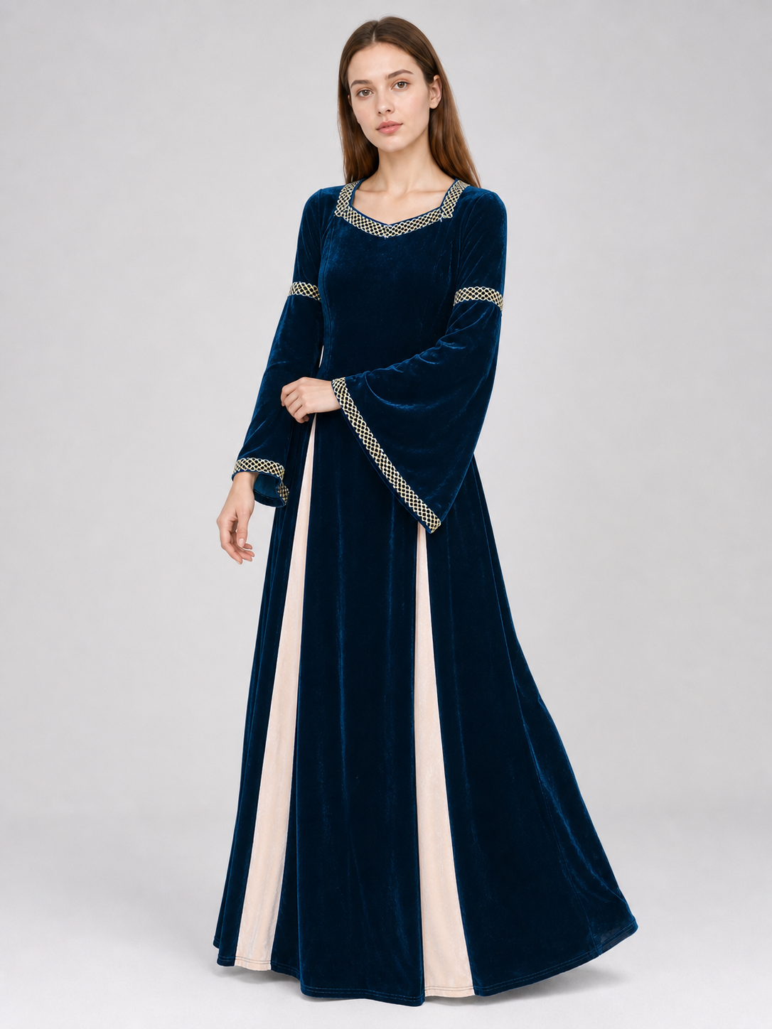 Medieval-style costume dress with headband