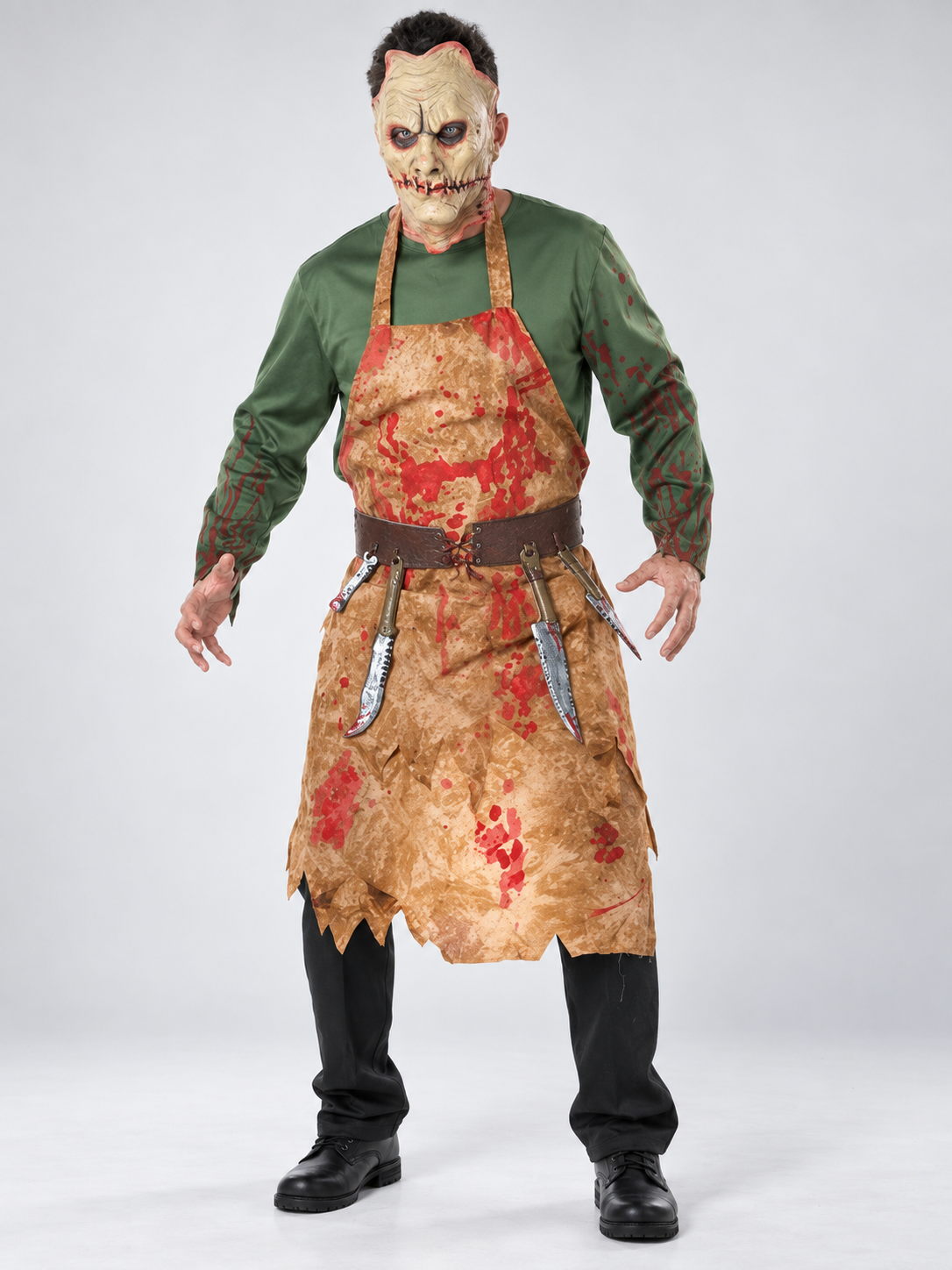 Monster Costume with Mask and Apron Costume Masks detail