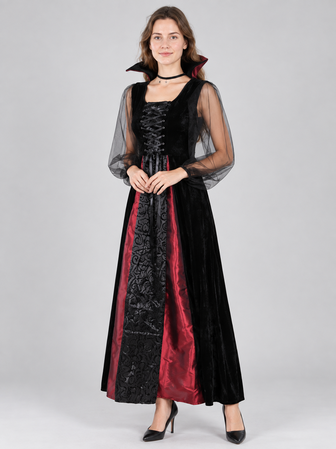 Carnival Dress for Themed Party with Lacing