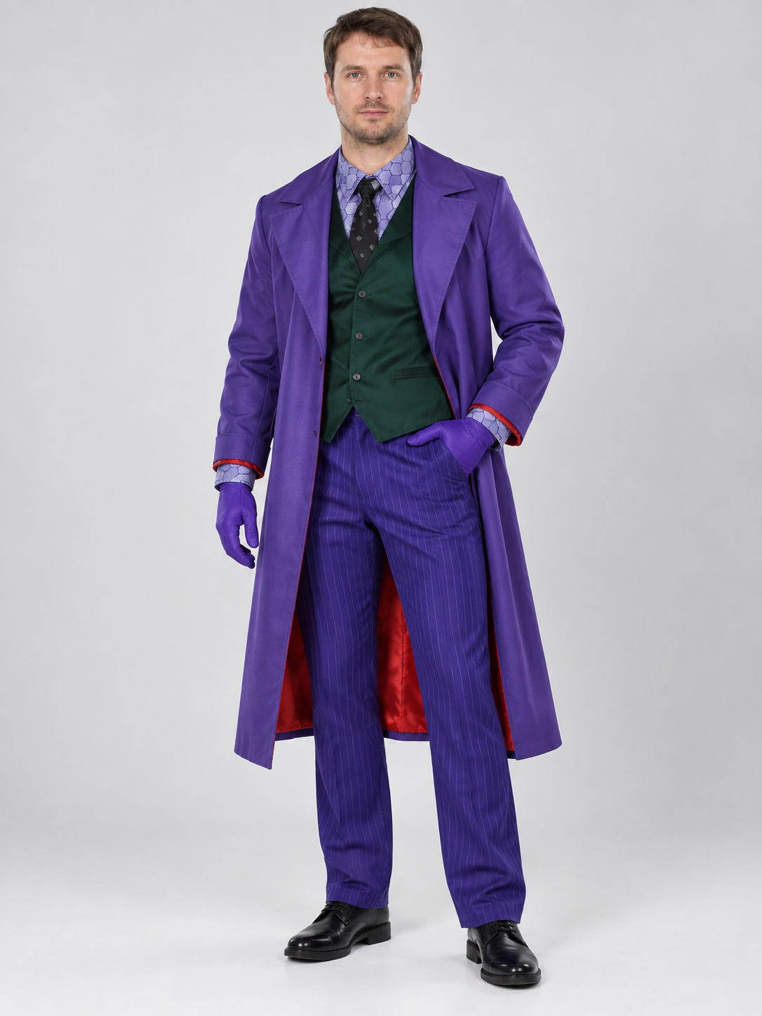 Purple Carnival Costume with Vest and Tie
