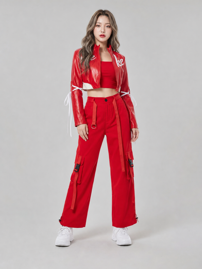 Stage Set: Red Jacket and Pants