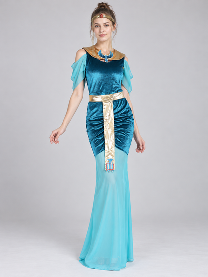 Egyptian-Style Costume with Gold Trim