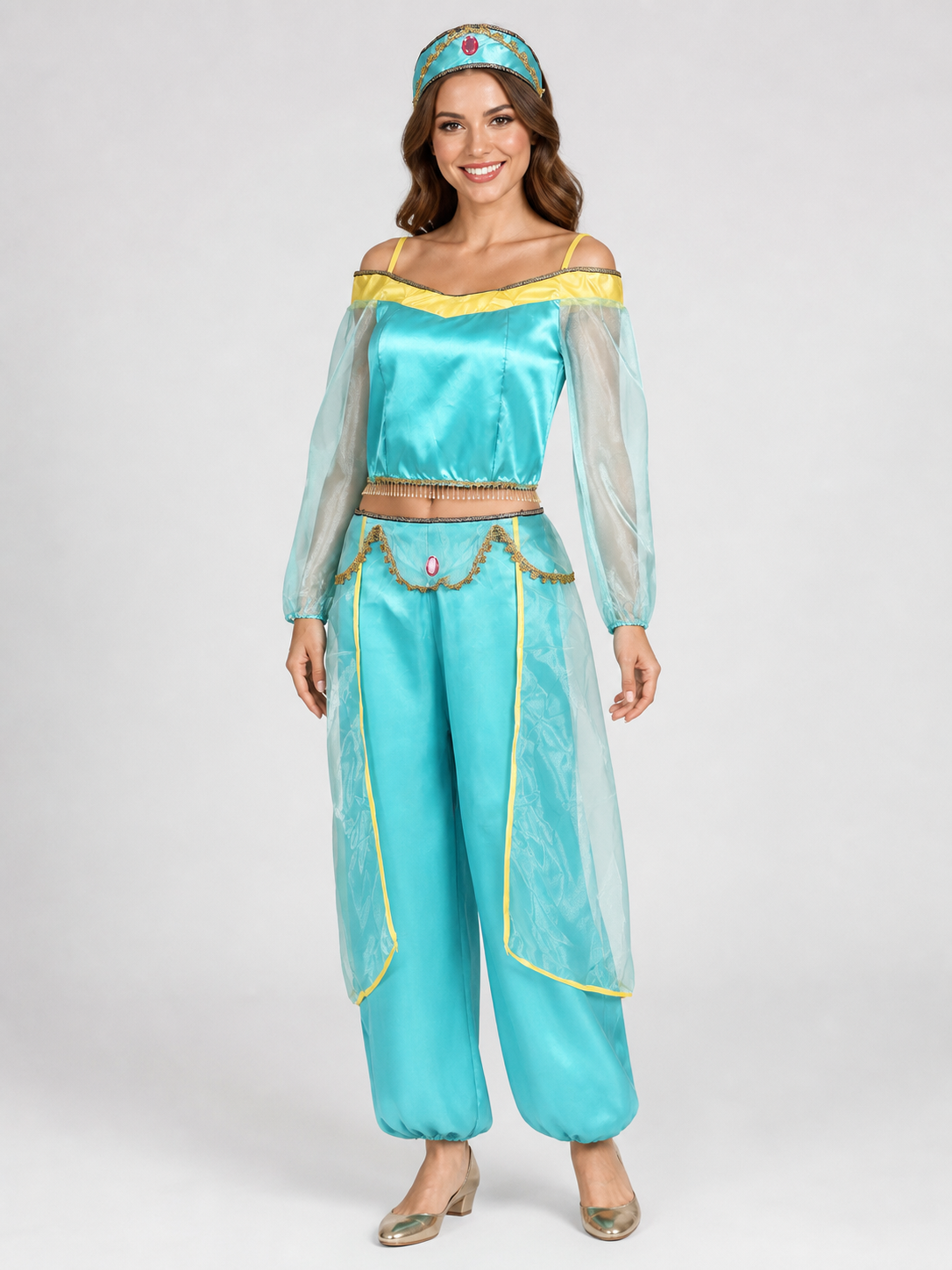 “Aladdin” Cosplay Costume: Top, Pants, and Headpiece