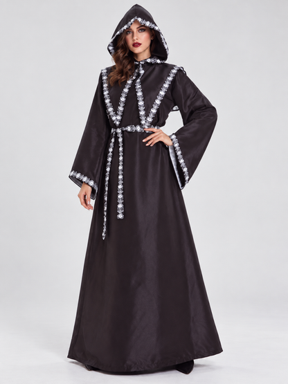 Witch Costume with Dress, Hood, and Belt