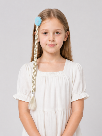 Blue and Silver Carnival Wig for Halloween