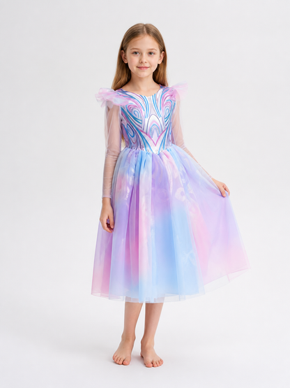 Purple Carnival Dress for Halloween and Cosplay on-model front view