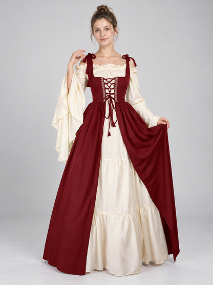 Medieval-Style Lace-Up Carnival Dress