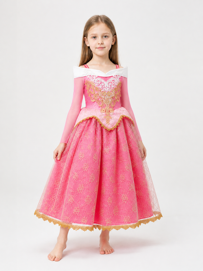 Pink Princess Costume for Halloween on-model front view
