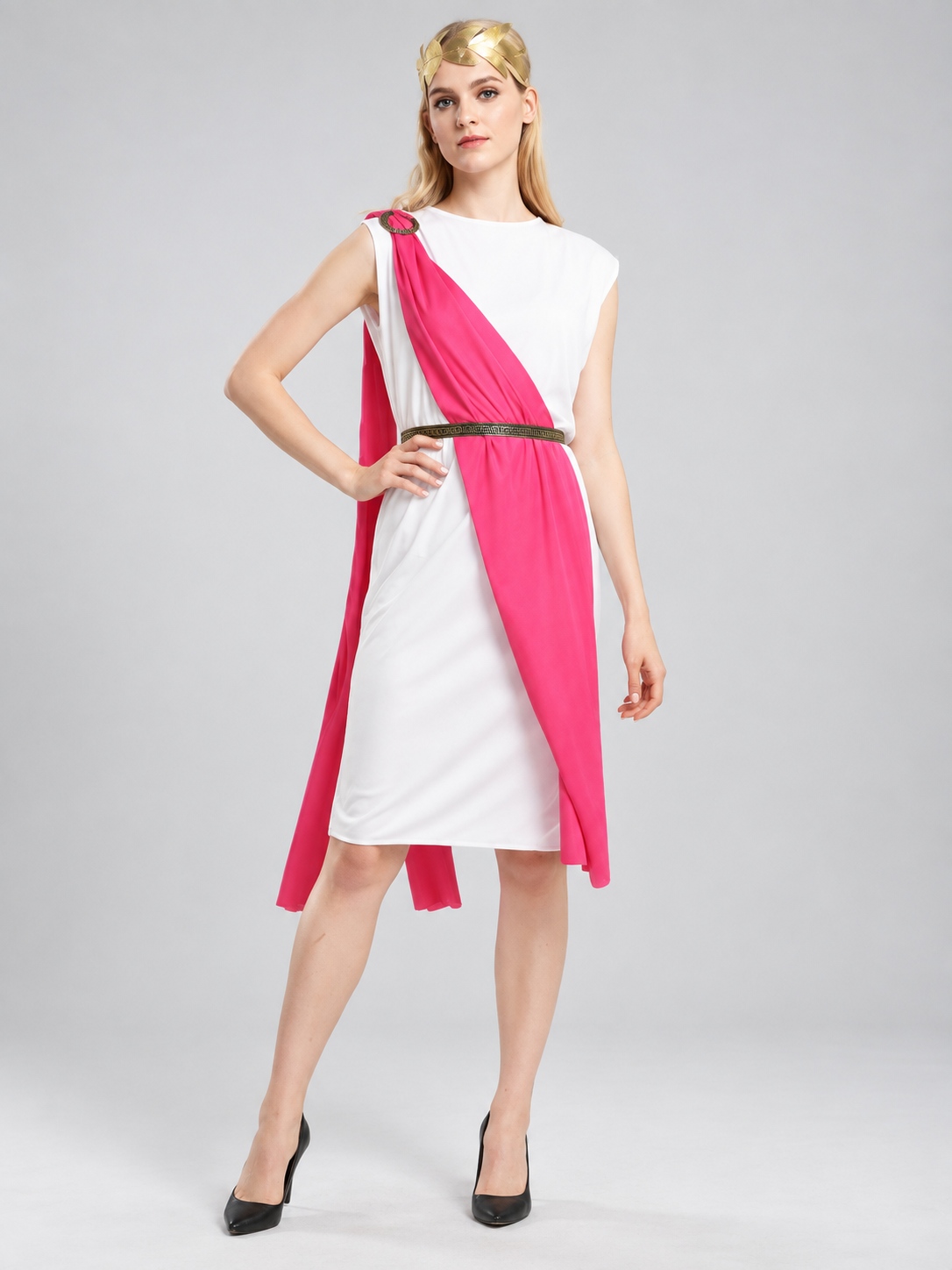 Carnival Costume: White Draped Dress Costume Dresses detail