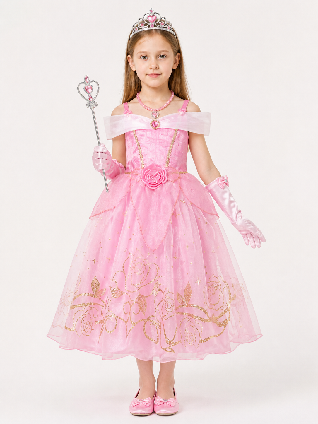 Pink Dress Princess Costume for Halloween