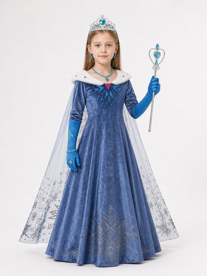 Snow Queen Halloween Costume with Cape Costume Capes detail