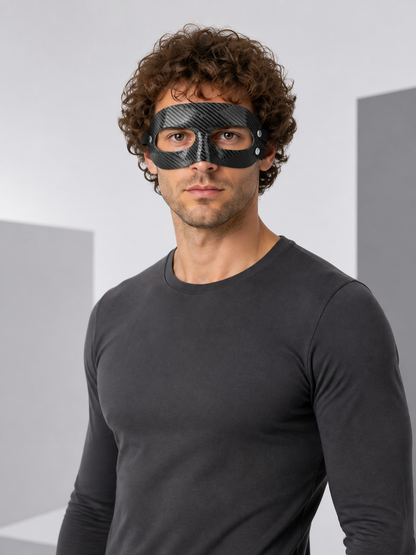Gray and Black Carnival Mask for Halloween and Cosplay Costume Masks detail