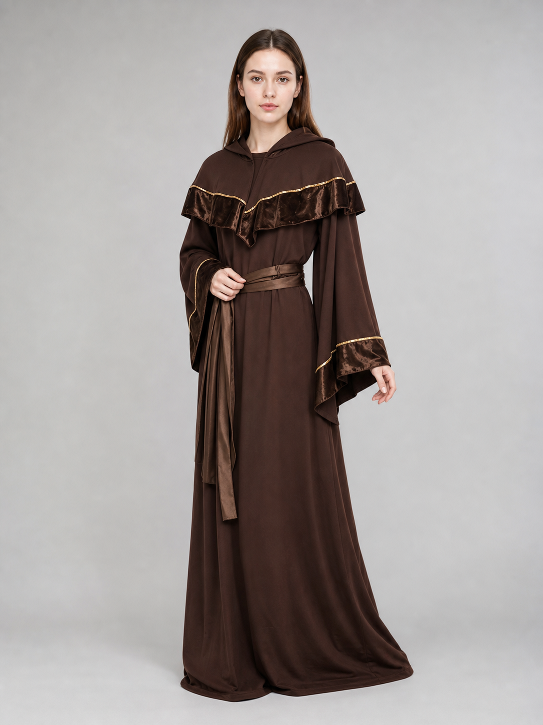 Hooded fantasy costume, long robe