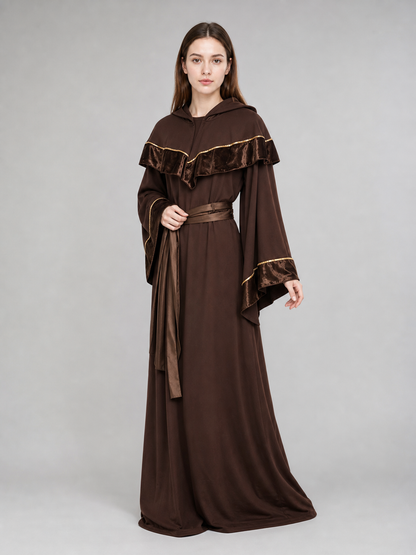 Hooded fantasy costume, long robe