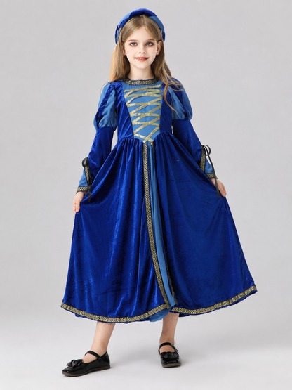 Medieval-Style Carnival Dress with Headwear Costume Dresses detail