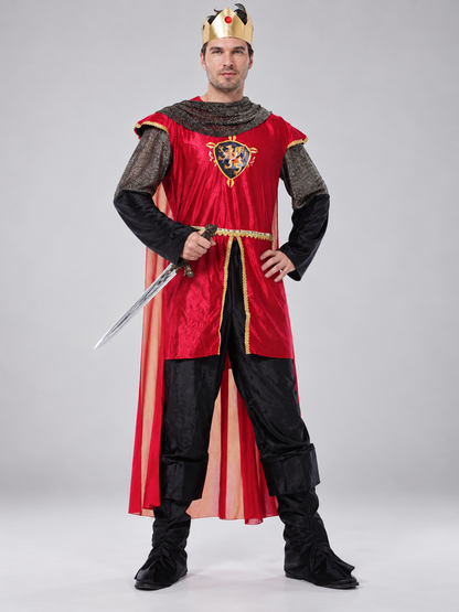 King Carnival Costume with Crown and Cape