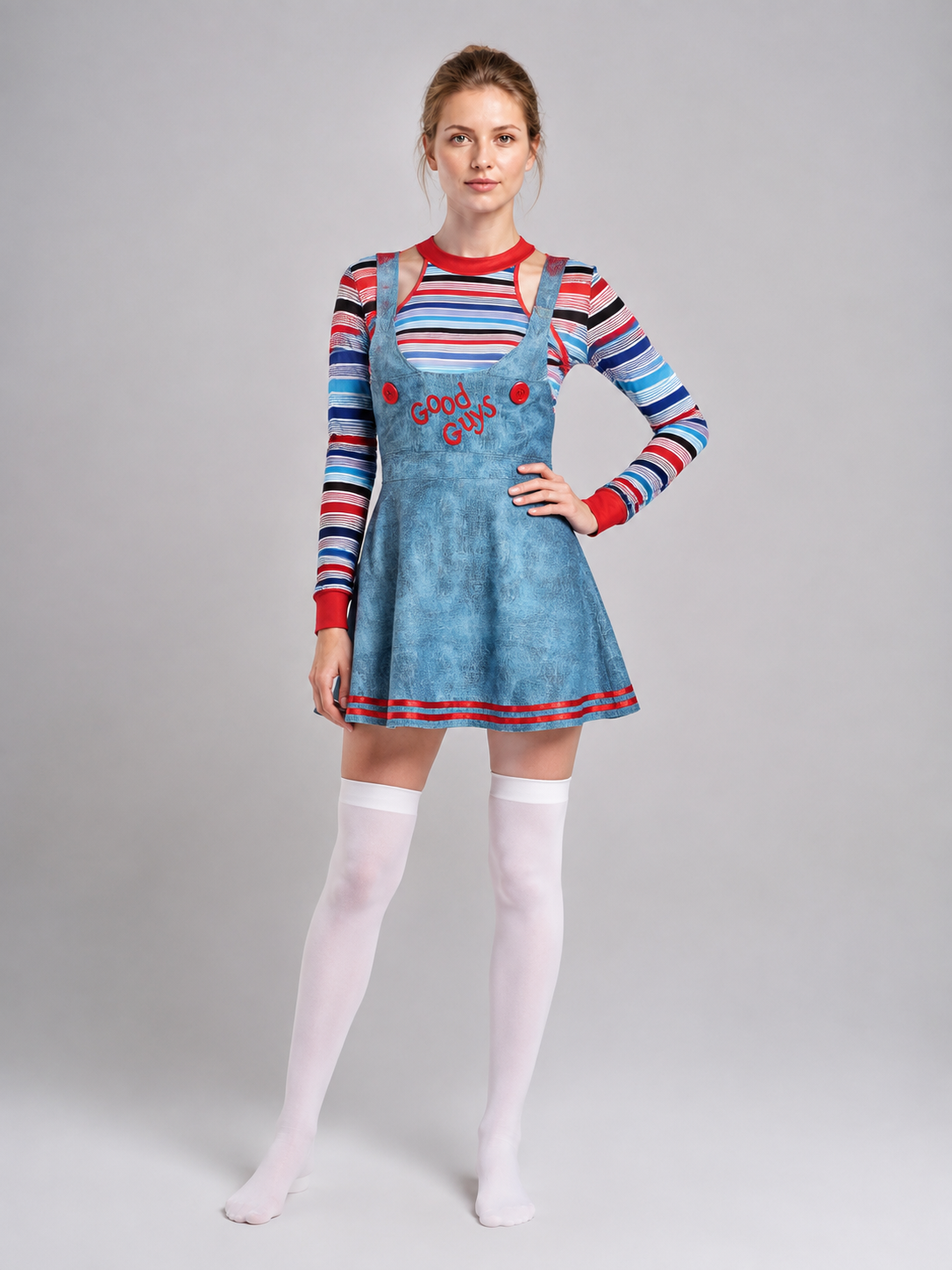 Chucky-Style Costume with Overall Skirt