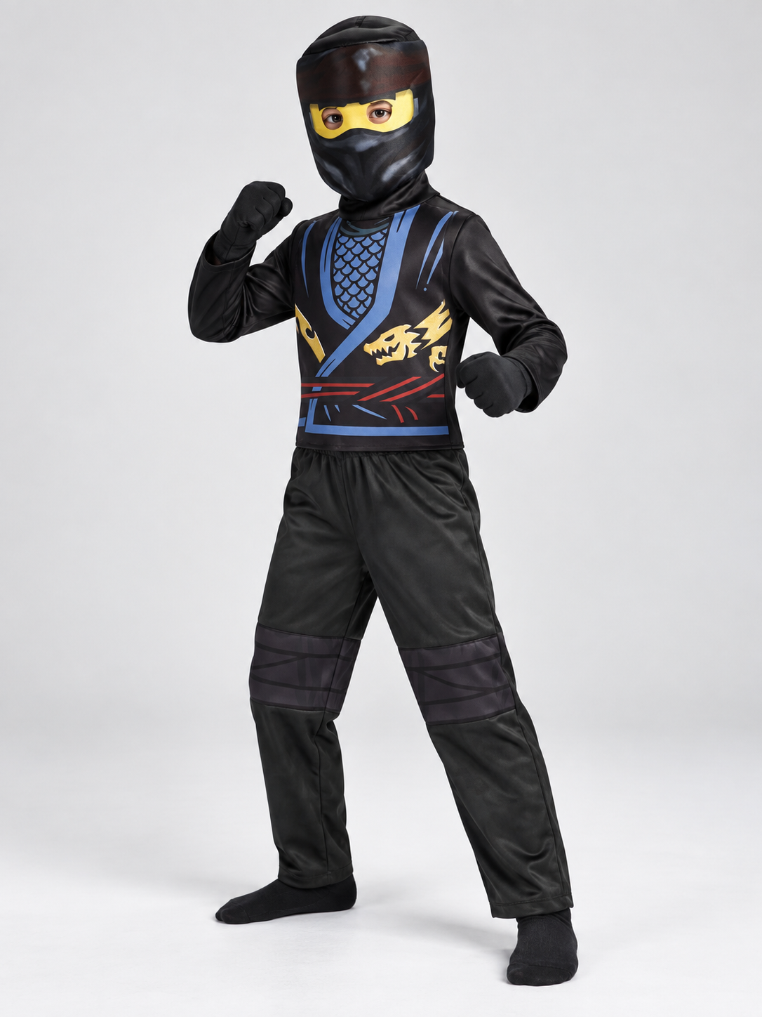 Kids' Ninja Costume Black with Mask