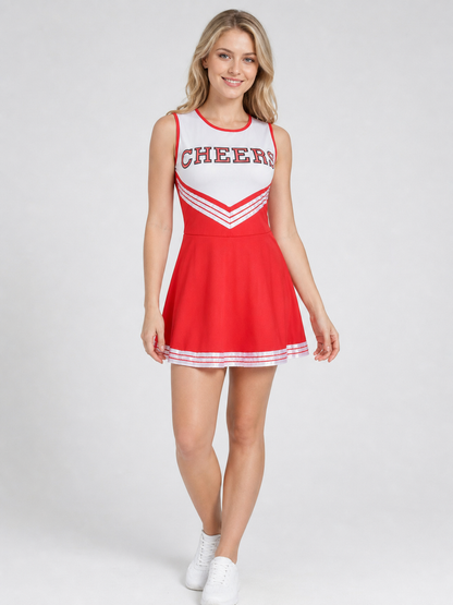 CHEERS Red and White Stage Dress