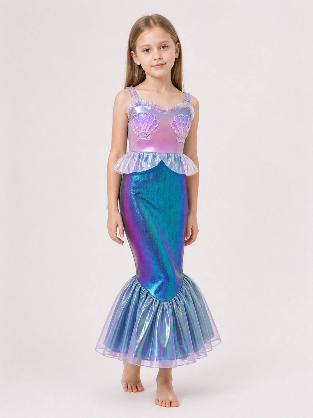 Light Purple Mermaid Silhouette Dress for Parties Costume Dresses detail