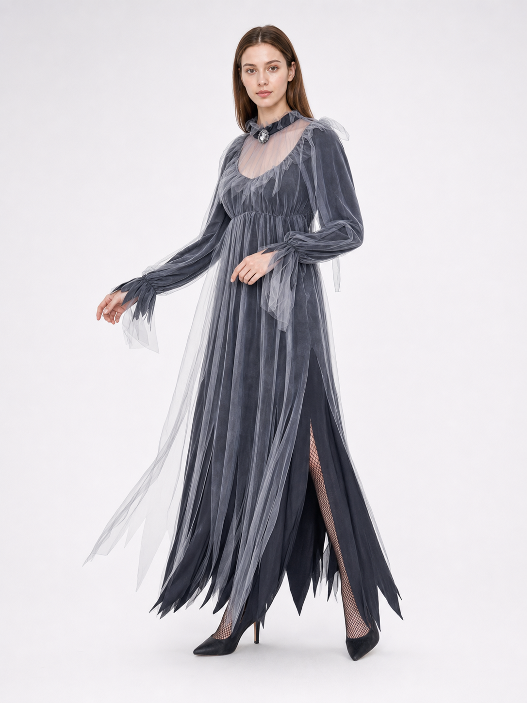 Gothic Maxi Dress for Halloween and Cosplay