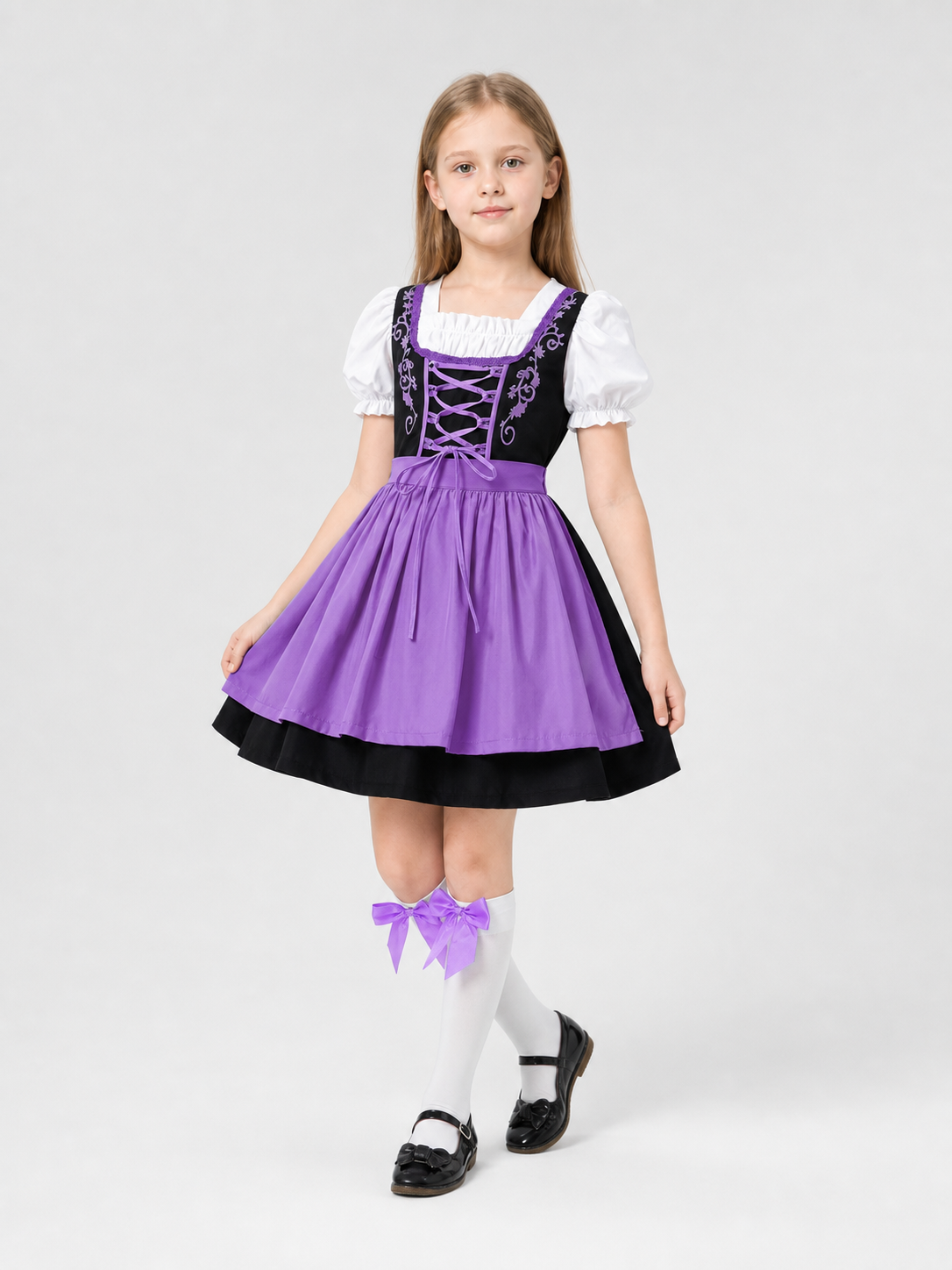 Dirndl Carnival Dress with Apron and Accessories