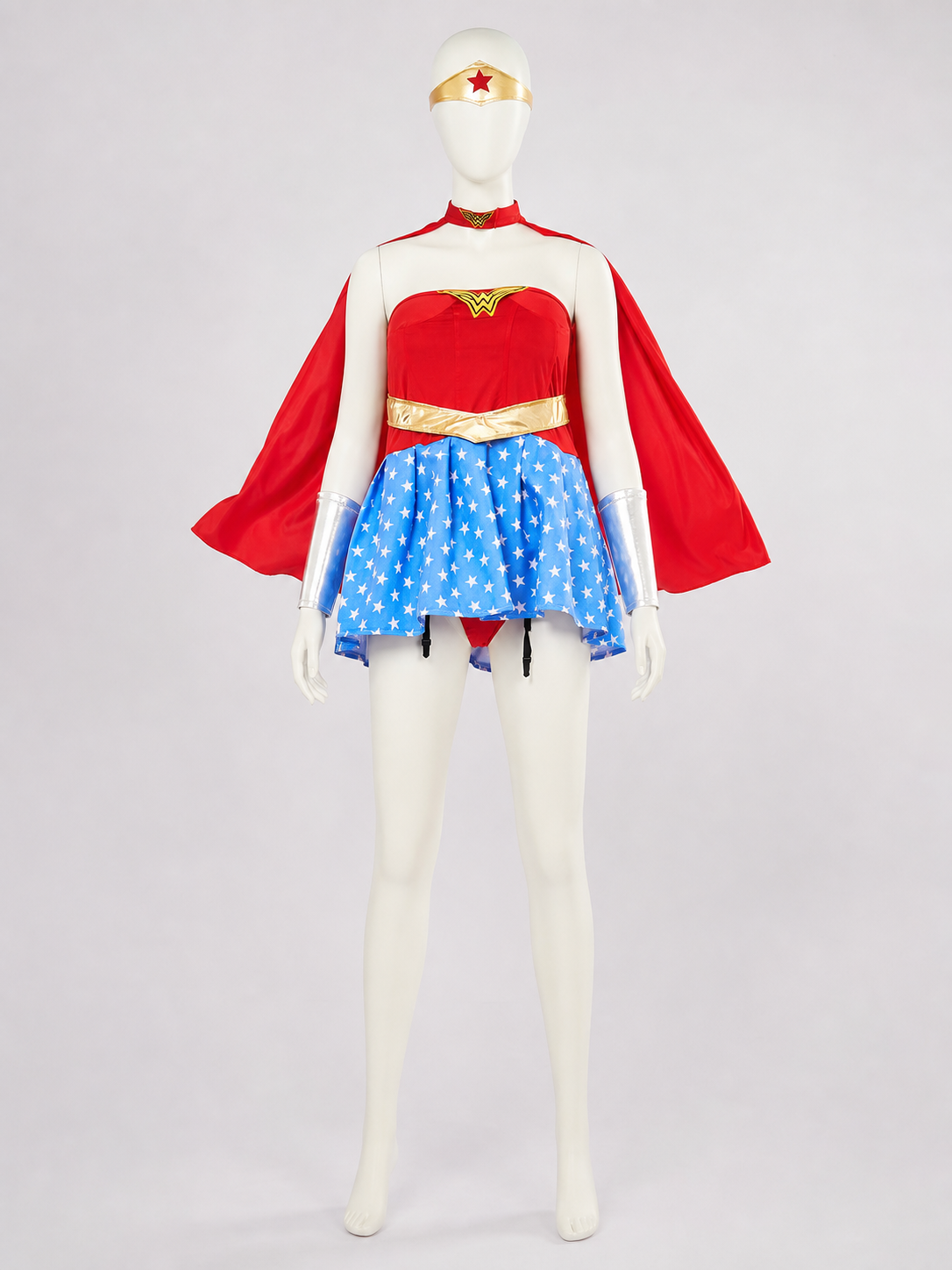 Wonder Woman Cosplay Costume with Red Cape