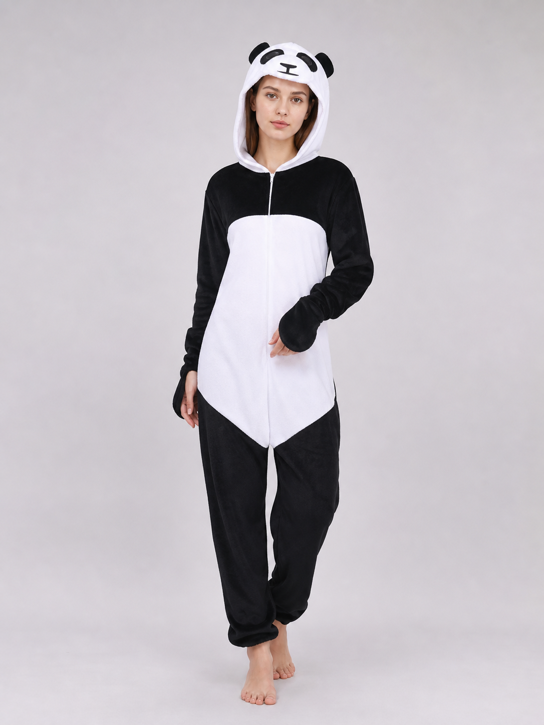 One-piece panda costume for cosplay and themed events