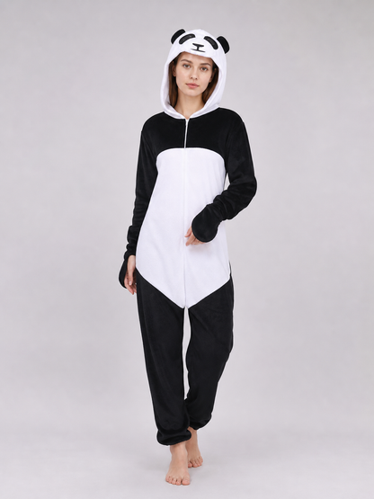 One-piece panda costume for cosplay and themed events
