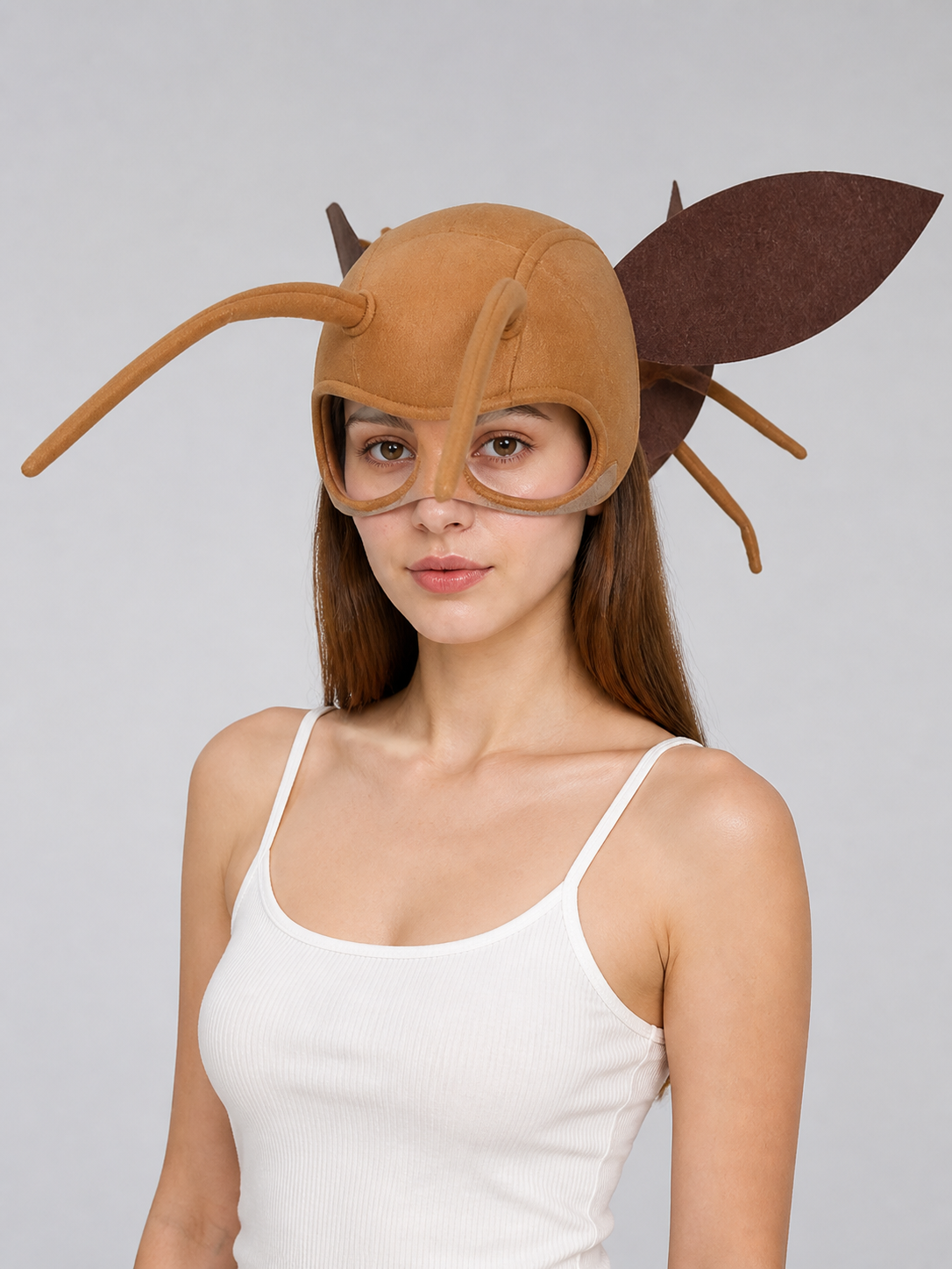 Halloween Cockroach Costume Headpiece with Wings Costume Headwear detail