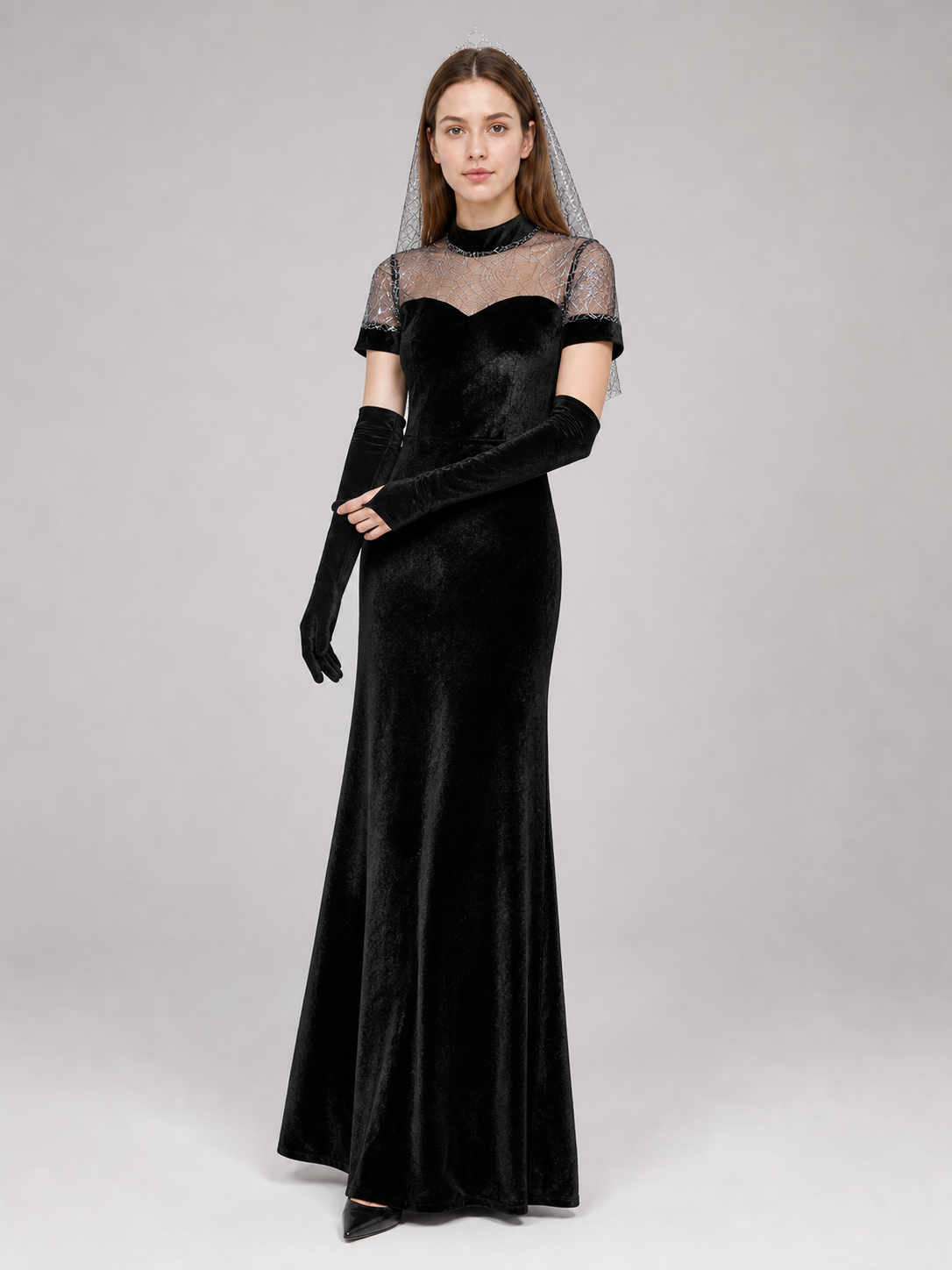 Mavis Cosplay Dress with Headpiece and Arm Cuffs