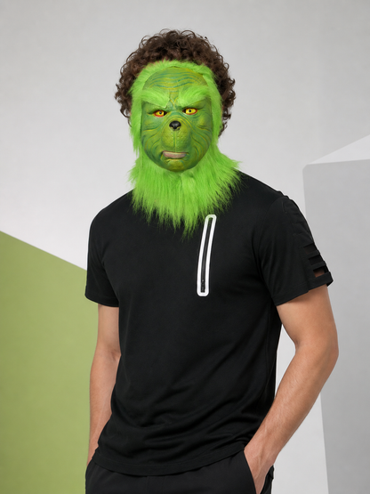 Green Halloween and Cosplay Carnival Mask Costume Masks detail