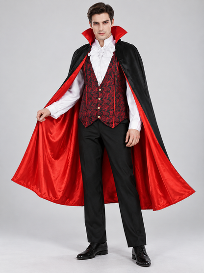 Vampire Costume: Cape, Vest, Shirt, Pants