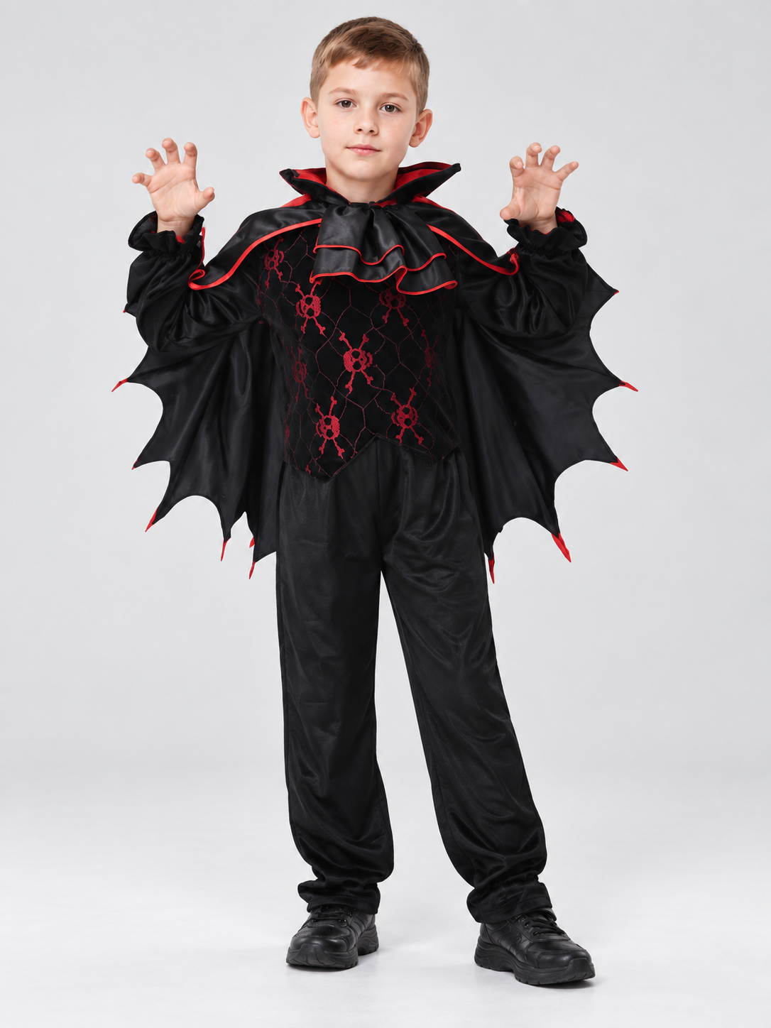 Vampire Costume with Red Trim Costumes detail