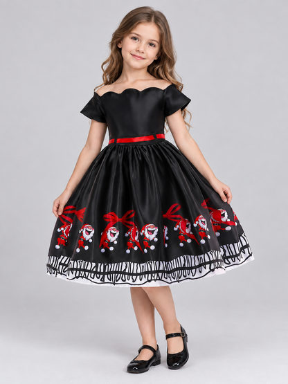 black children's christmas festive dress product image 3