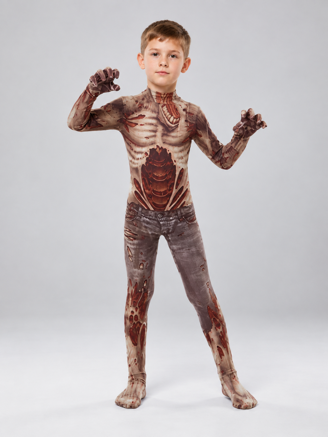 Zombie Costume with Mask and Print