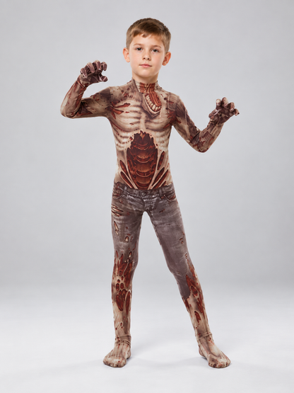 Zombie Costume with Mask and Print