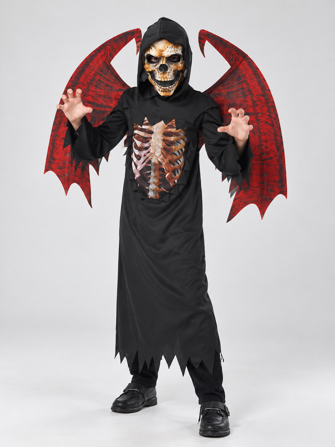 Kids' Demon Carnival Costume with Wings and Mask