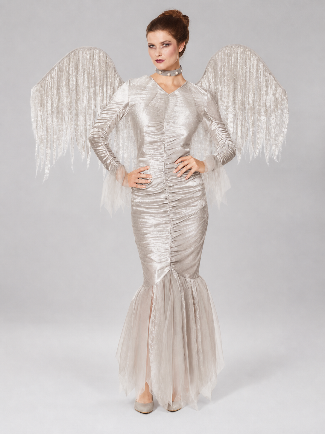 Angel Cosplay Costume with Dress and Wings