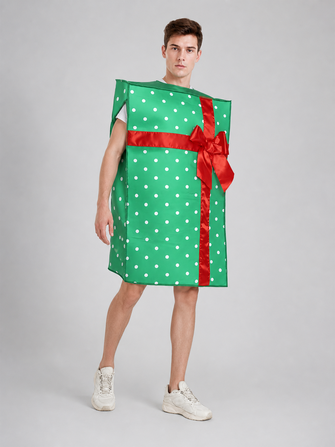 New Year’s Gift Box Costume with Red Bow