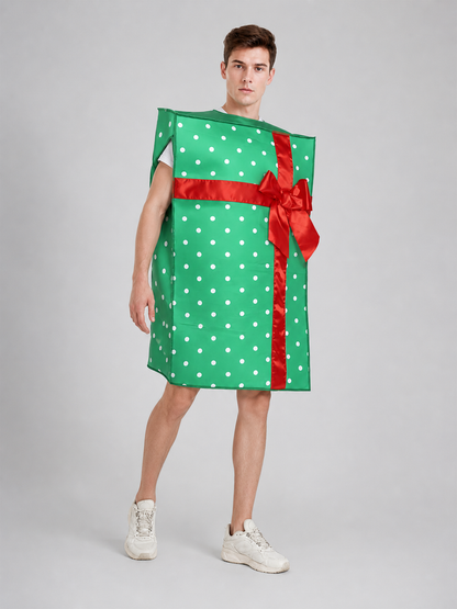 New Year’s Gift Box Costume with Red Bow