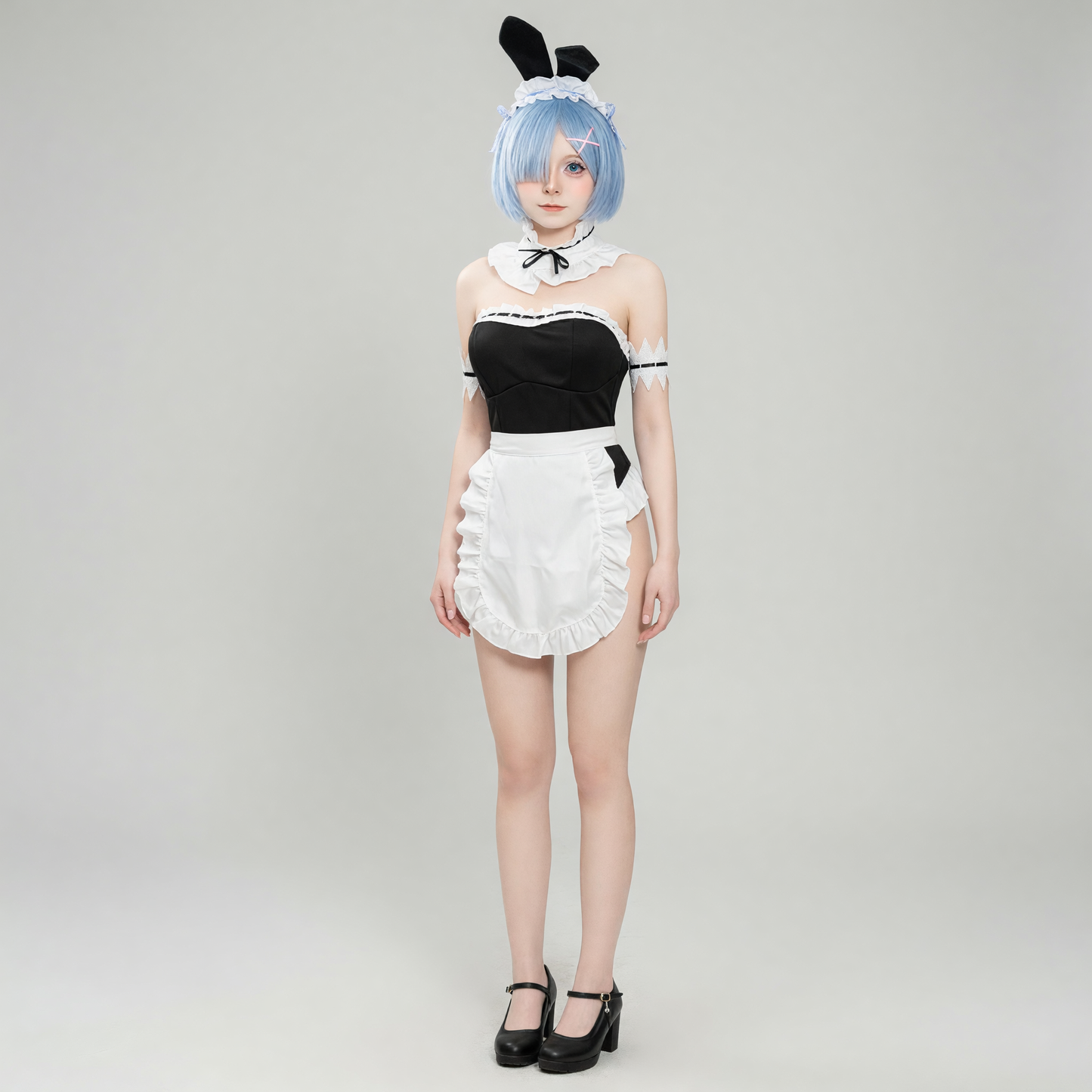 Maid Costume with Ears and White Apron