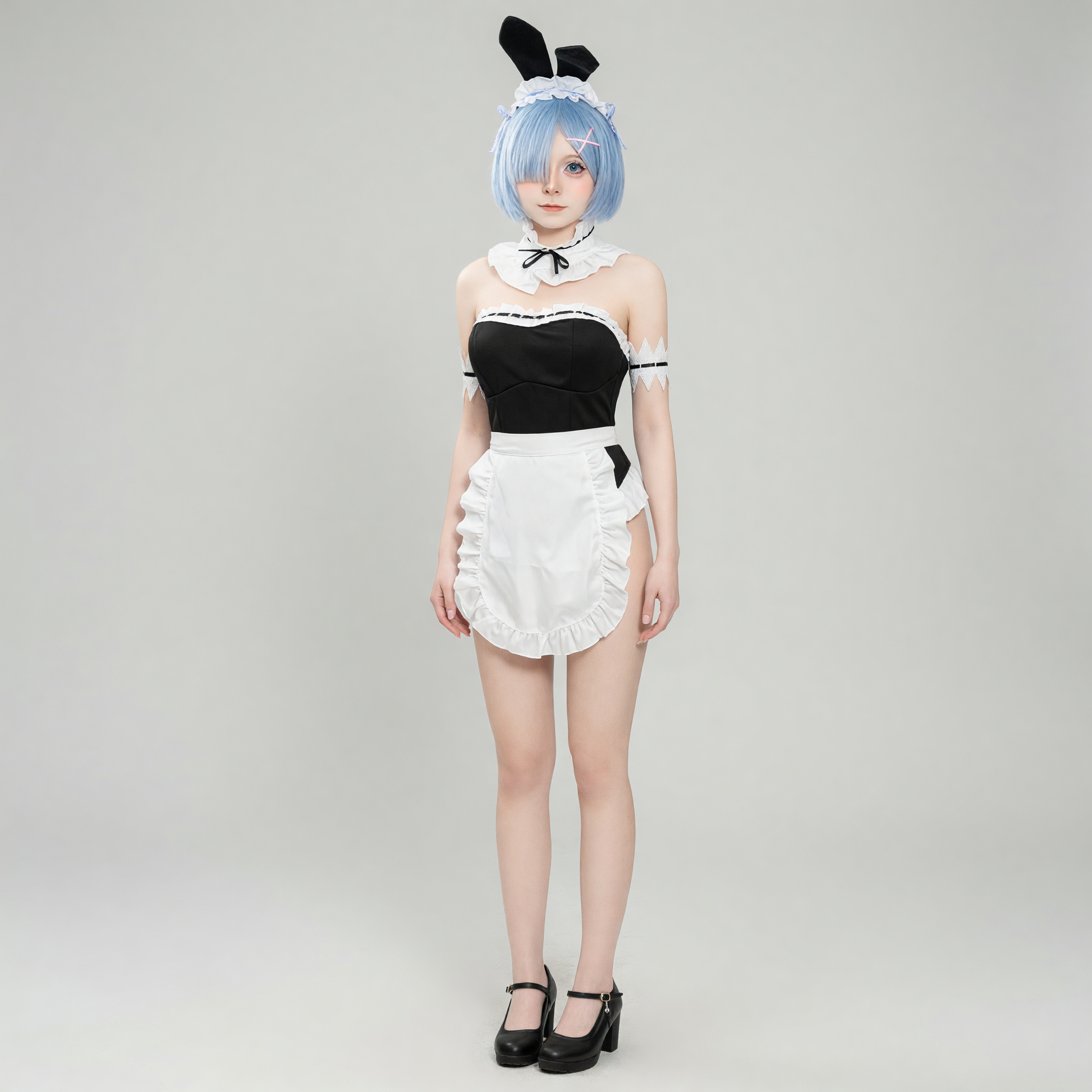 Maid Costume with Ears and White Apron
