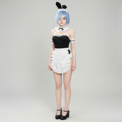 Maid Costume with Ears and White Apron