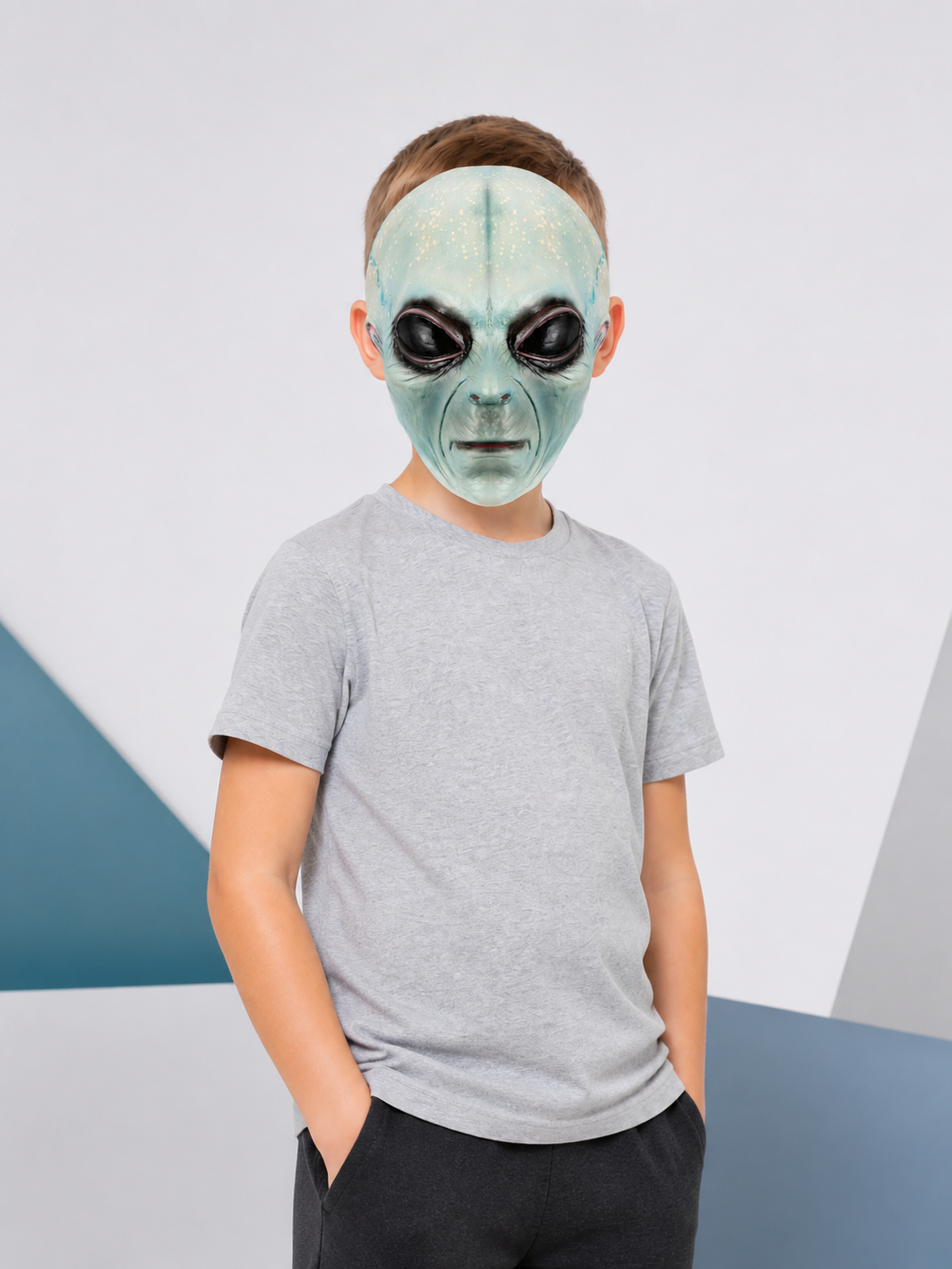 Green Alien Carnival Mask for Halloween Costume Masks detail