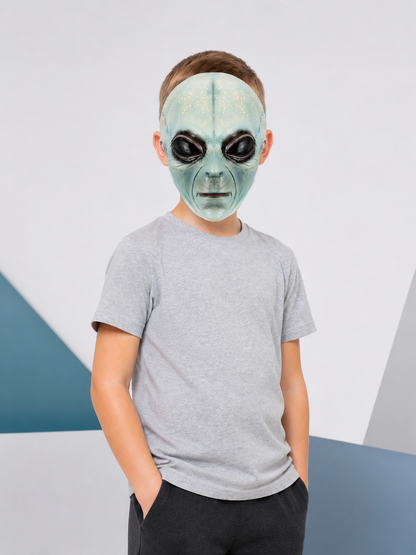 Green Alien Carnival Mask for Halloween Costume Masks detail