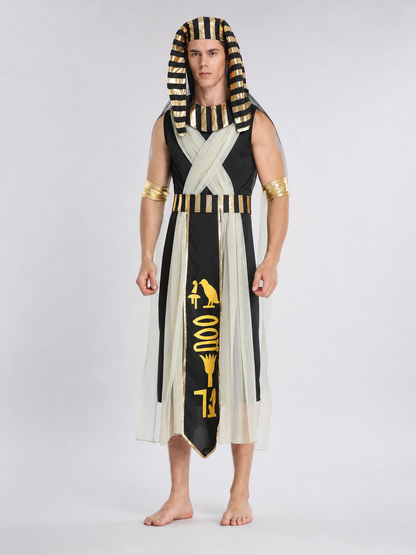 Ancient Egyptian-Style Costume with Pharaonic Decoration
